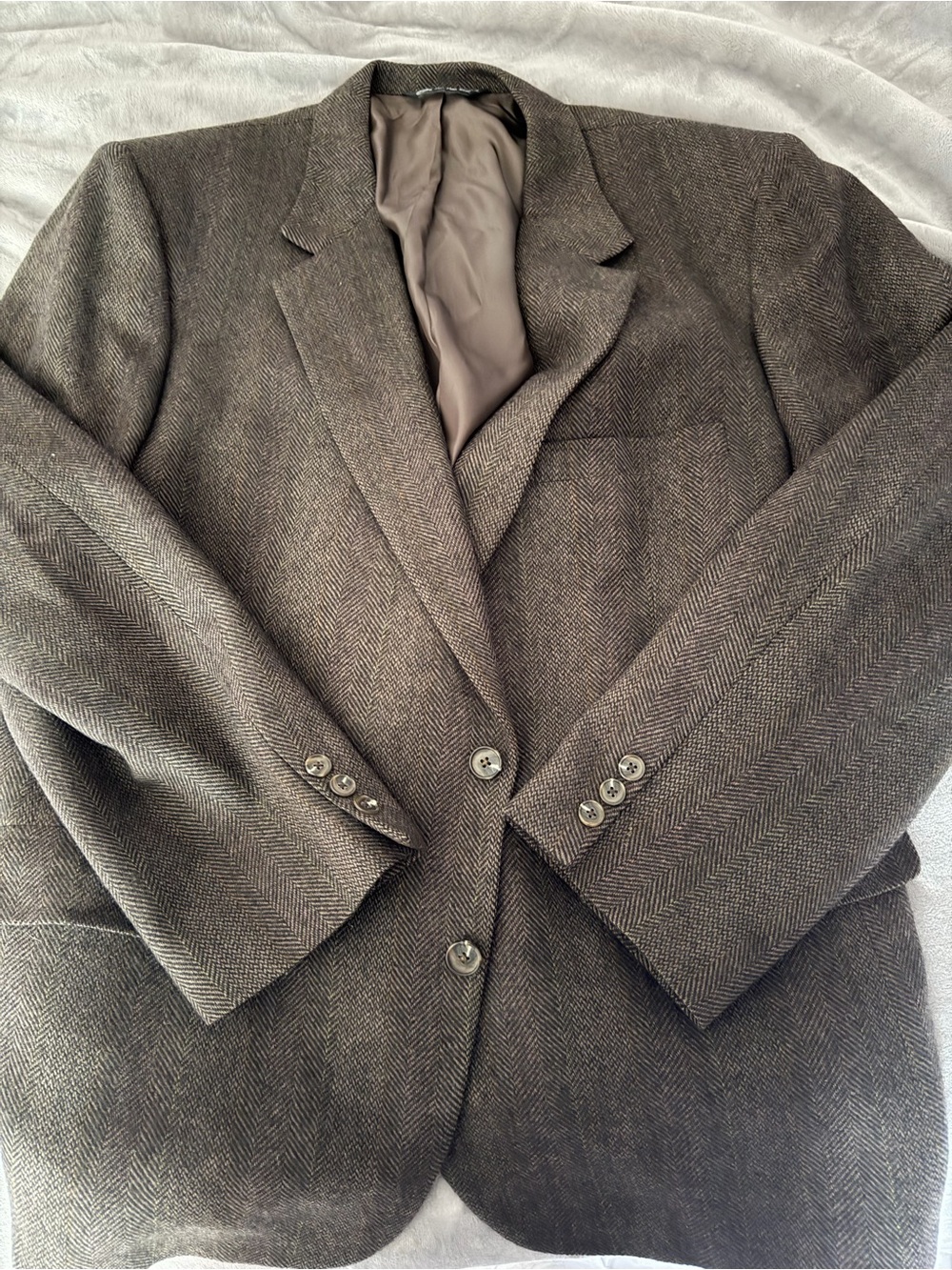 Chaps Brown Herringbone Sport Coat Blazer